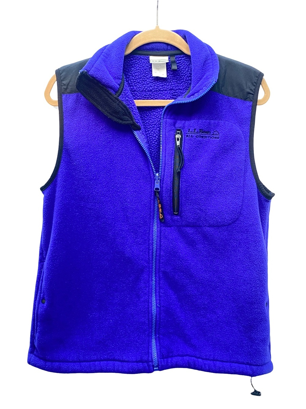 Vintage L.L. Bean fleece purple blue All Conditions vest size men’s small